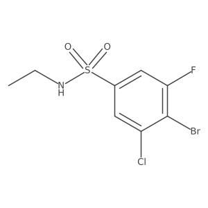 4-bromo-3-chloro-N-ethyl-5-fluorobenzene-1-sulfonamide Structure