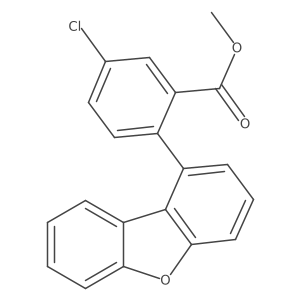 5-Chloro-2-(1-dibenzofuranyl)benzoic acid methyl ester结构式