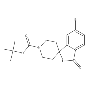 tert-Butyl 6-bromo-3-oxo-3H-spiro[isobenzofuran-1,4'-piperidine]-1'-carboxylate结构式
