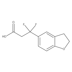 3-(2,3-Dihydro-1-benzofuran-5-yl)-3,3-difluoropropanoic acid Structure