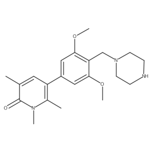 5-[3,5-Dimethoxy-4-(1-piperazinylmethyl)phenyl]-1,3,6-trimethyl-2(1h)-pyridinone结构式