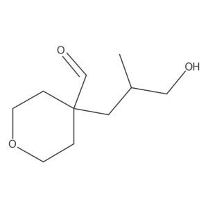 4-(3-Hydroxy-2-methylpropyl)oxane-4-carbaldehyde结构式