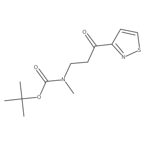 tert-butyl N-methyl-N-[3-oxo-3-(1,2-thiazol-3-yl)propyl]carbamate结构式