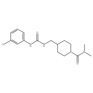 4-((3-(3-chlorophenyl)ureido)methyl)-N,N-dimethylpiperidine-1-carboxamide结构式