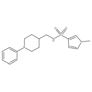 1-methyl-N-((1-(pyridin-3-yl)piperidin-4-yl)methyl)-1H-imidazole-4-sulfonamide Structure