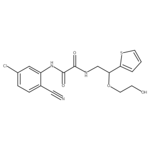 N1-(5-chloro-2-cyanophenyl)-N2-(2-(2-hydroxyethoxy)-2-(thiophen-2-yl)ethyl)oxalamide Structure