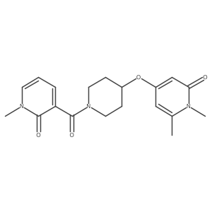 1,6-dimethyl-4-((1-(1-methyl-2-oxo-1,2-dihydropyridine-3-carbonyl)piperidin-4-yl)oxy)pyridin-2(1H)-one Structure
