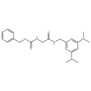 Benzyl (2-(((4,6-bis(dimethylamino)-1,3,5-triazin-2-yl)methyl)amino)-2-oxoethyl)carbamate Structure