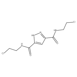 N3,N5-Bis(2-chloroethyl)-1H-pyrazole-3,5-dicarboxamide Structure