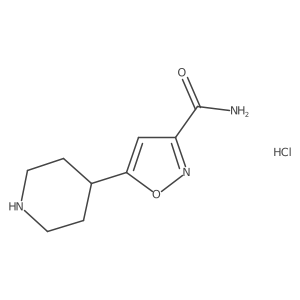5-(Piperidin-4-yl)-1,2-oxazole-3-carboxamide hydrochloride结构式