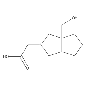 2-(3a-(hydroxymethyl)hexahydrocyclopenta[c]pyrrol-2(1H)-yl)acetic acid Structure