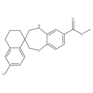 (R)-Methyl 6-chloro-3,4,4,5-tetrahydro-2H,2H-spiro[benzo[B][1,4]oxazepine-3,1-naphthalene]-7-carboxylate Structure