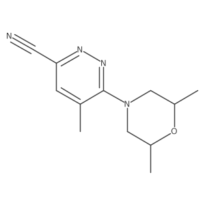 6-(2,6-Dimethylmorpholino)-5-methylpyridazine-3-carbonitrile结构式