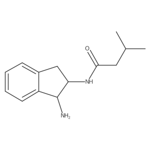 N-[(1S,2S)-1-amino-2,3-dihydro-1H-inden-2-yl]-3-methylbutanamide结构式