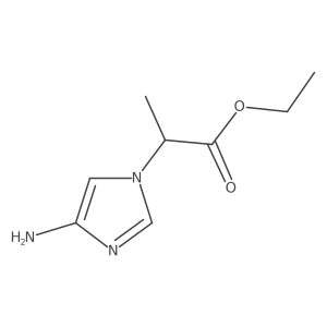 ethyl 2-(4-amino-1H-imidazol-1-yl)propanoate结构式