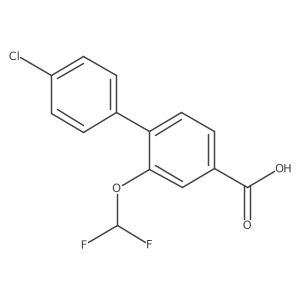 4-(4-Chlorophenyl)-3-(difluoromethoxy)benzoic acid Structure