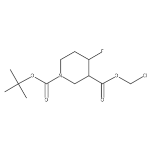 1-Tert-butyl 3-chloromethyl 4-fluoropiperidine-1,3-dicarboxylate结构式