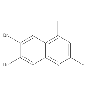6,7-Dibromo-2,4-dimethylquinoline结构式