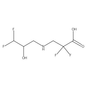 3-[(3,3-Difluoro-2-hydroxypropyl)amino]-2,2-difluoropropanoic acid Structure
