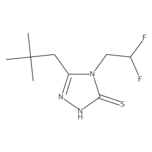 4-(2,2-difluoroethyl)-5-(2,2-dimethylpropyl)-4H-1,2,4-triazole-3-thiol结构式