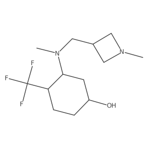 3-{Methyl[(1-methylazetidin-3-yl)methyl]amino}-4-(trifluoromethyl)cyclohexan-1-ol结构式
