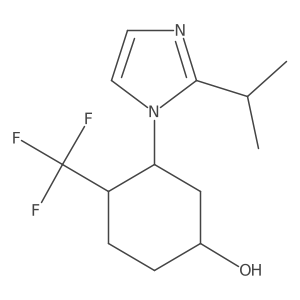 3-[2-(propan-2-yl)-1H-imidazol-1-yl]-4-(trifluoromethyl)cyclohexan-1-ol Structure