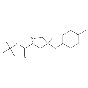 tert-butyl N-{3-bromo-2-methyl-2-[(4-methylcyclohexyl)oxy]propyl}carbamate结构式