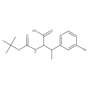 3-(3-Bromophenyl)-2-((tert-butoxycarbonyl)amino)butanoic acid Structure