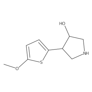4-(5-Methoxythiophen-2-yl)pyrrolidin-3-ol结构式
