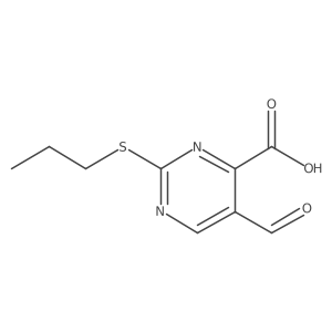 5-Formyl-2-(propylsulfanyl)pyrimidine-4-carboxylic acid Structure