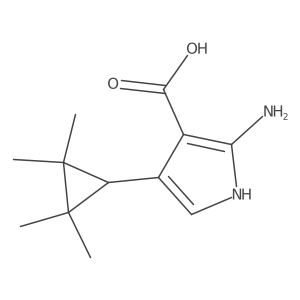 2-amino-4-(2,2,3,3-tetramethylcyclopropyl)-1H-pyrrole-3-carboxylic acid Structure