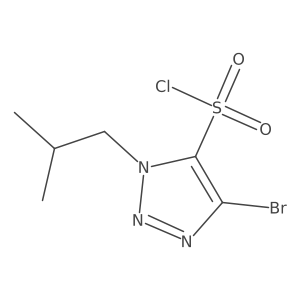4-bromo-1-(2-methylpropyl)-1H-1,2,3-triazole-5-sulfonyl chloride Structure