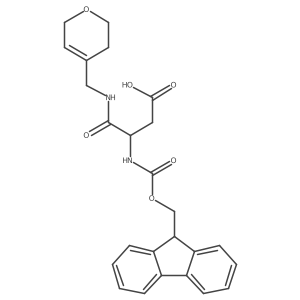 3-{[(3,6-dihydro-2H-pyran-4-yl)methyl]carbamoyl}-3-({[(9H-fluoren-9-yl)methoxy]carbonyl}amino)propanoic acid结构式