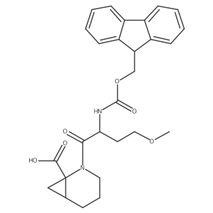 2-[2-({[(9H-fluoren-9-yl)methoxy]carbonyl}amino)-4-methoxybutanoyl]-2-azabicyclo[4.1.0]heptane-1-carboxylic acid Structure