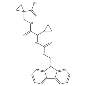 1-{[2-cyclopropyl-2-({[(9H-fluoren-9-yl)methoxy]carbonyl}amino)acetamido]methyl}cyclopropane-1-carboxylic acid Structure