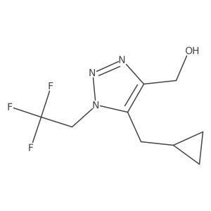 [5-(cyclopropylmethyl)-1-(2,2,2-trifluoroethyl)-1H-1,2,3-triazol-4-yl]methanol结构式