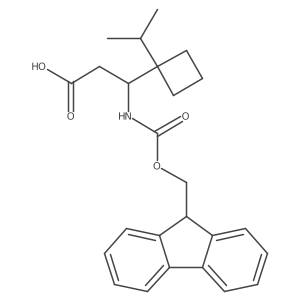 3-({[(9H-fluoren-9-yl)methoxy]carbonyl}amino)-3-[1-(propan-2-yl)cyclobutyl]propanoic acid结构式