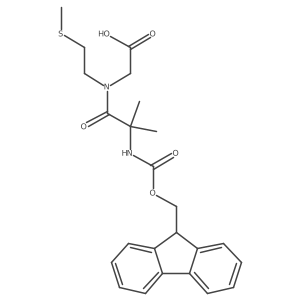 2-[2-({[(9H-fluoren-9-yl)methoxy]carbonyl}amino)-2-methyl-N-[2-(methylsulfanyl)ethyl]propanamido]acetic acid结构式