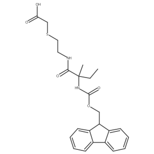 2-({2-[2-({[(9H-fluoren-9-yl)methoxy]carbonyl}amino)-2-methylbutanamido]ethyl}sulfanyl)acetic acid Structure