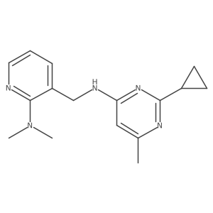 2-cyclopropyl-N-((2-(dimethylamino)pyridin-3-yl)methyl)-6-methylpyrimidin-4-amine Structure