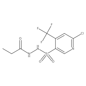 N'-{[6-chloro-4-(trifluoromethyl)pyridin-3-yl]sulfonyl}propanehydrazide结构式