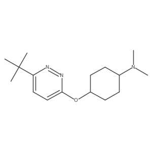 4-[(6-tert-butylpyridazin-3-yl)oxy]-N,N-dimethylcyclohexan-1-amine结构式