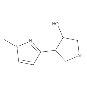 rac-(3R,4R)-4-(1-methyl-1H-pyrazol-3-yl)pyrrolidin-3-ol Structure
