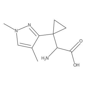 2-amino-2-[1-(1,4-dimethyl-1H-pyrazol-3-yl)cyclopropyl]acetic acid结构式