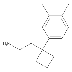 2-[1-(3,4-Dimethylphenyl)cyclobutyl]ethan-1-amine结构式
