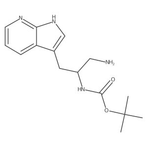 tert-butyl N-(1-amino-3-{1H-pyrrolo[2,3-b]pyridin-3-yl}propan-2-yl)carbamate Structure