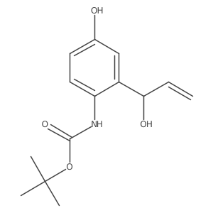 tert-butyl N-[4-hydroxy-2-(1-hydroxyprop-2-en-1-yl)phenyl]carbamate结构式