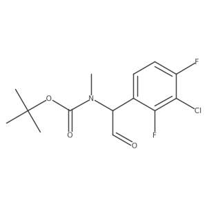 tert-butyl N-[1-(3-chloro-2,4-difluorophenyl)-2-oxoethyl]-N-methylcarbamate结构式