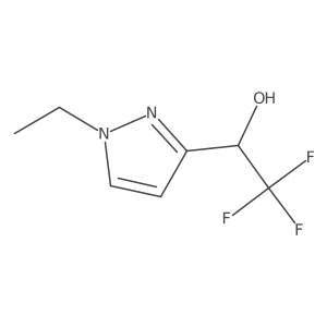 1-(1-ethyl-1H-pyrazol-3-yl)-2,2,2-trifluoroethan-1-ol结构式
