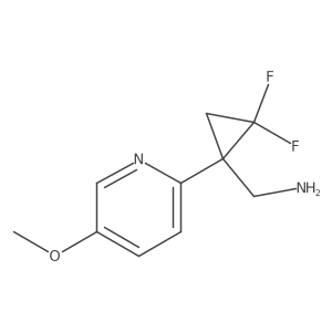 [2,2-Difluoro-1-(5-methoxypyridin-2-yl)cyclopropyl]methanamine结构式